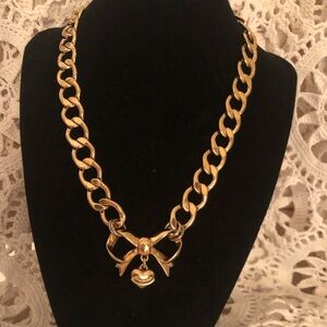 NWOT Vintage Juicy Couture Bow & Puffy Heart Necklace